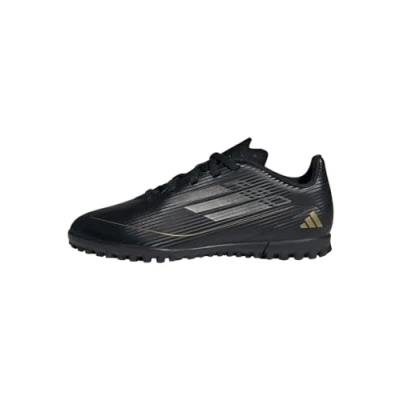 Bild av adidas Performance F50 CLUB TF Unisex Fotbollsskor universaldobbar för barn, Storlek: 37 1/3, Core black/iron metallic/gold metallic Konstmaterial