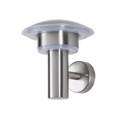 Bild av Lindby LED vägglampa utomhus &#039;LILLIE&#039; (modern) i Grå av rostfritt stål (1 lamor, glödlampor ingår) utomhusvägglampa, vägglampa, utomhuslampa, utomhus, för husvägg, hus