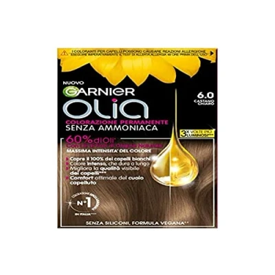 Bild av Garnier Olia Ammoniakfri hårfärg, täcker 100% vitt, ljusbrunt