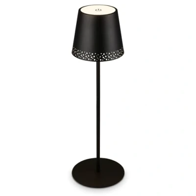 Bild av BRILONER LED Battery Table Lamp 2 in 1, Steglös dimbar, Touch, Mobilt ljus, bordslampa utomhus, sladdlös, Svart