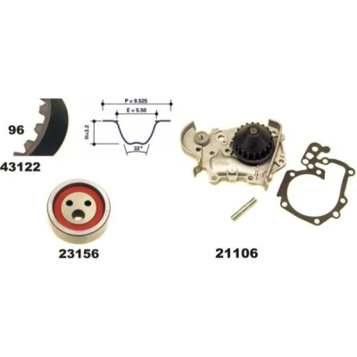 Bild av MAPCO 41122/1 Pompe à Eau + Kit De Distribution 17 RENAULT: CLIO 2, Kangoo I, MEGANE 1