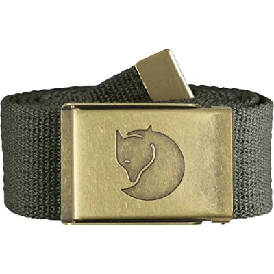 Bild av Fjällräven herr bälte kanvas mässing 4 cm, Dark Olive, One size