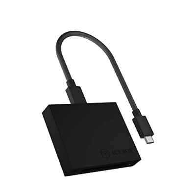 Bild av ICY 60515 BOX USB 3.1 CFast Card Reader, 2.0, Gen2 (10 Gbit/s), C och A, aluminium, svart