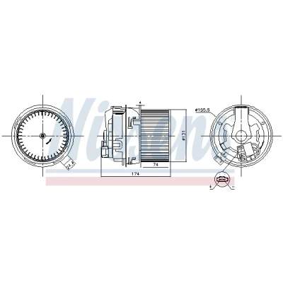Bild av NISSENS 87593 Pulseur d&#039;Air sans régulateur intégré