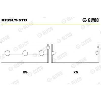 Bild av Vevlager GLYCO H1331/5 STD