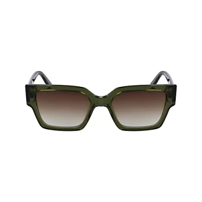 Bild av KARL LAGERFELD Herr KL6089S solglasögon, Kaki/kristall, en storlek, one size