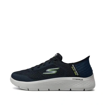 Bild av Skechers GO WALK FLEX LACE UP Sneakers navy/lime, Storlek: 40, Navy/lime Textil