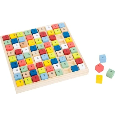 Bild av Small Foot Sudoku Educate av trä, tränar nummerförståelse, pusselspel, pedagogiskt spel, från 6 år, 11164, flerfärgad, S