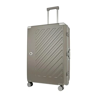 Bild av JLY Zipperless Resväska 100% Polykarbonat, TSA lås &amp; 4 Hjul, Hård Skalbagage för Resor (Khakigrå, L (75cm 86L))