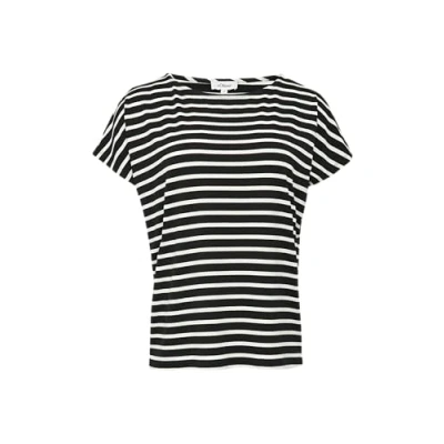 Bild av Elastisk T shirt av viskosstretch i avslappnad passform svart 36, svart, 36