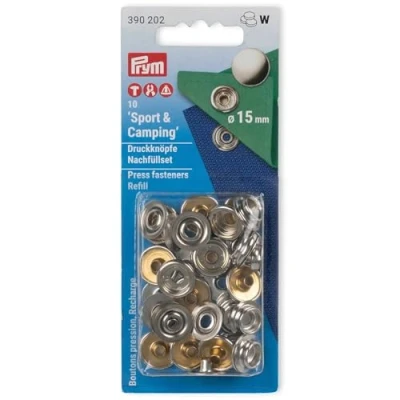 Bild av Prym Anorak Non Sy Tryck Fasteners Refill 10 Delar, 12 mm Diameter, Silver