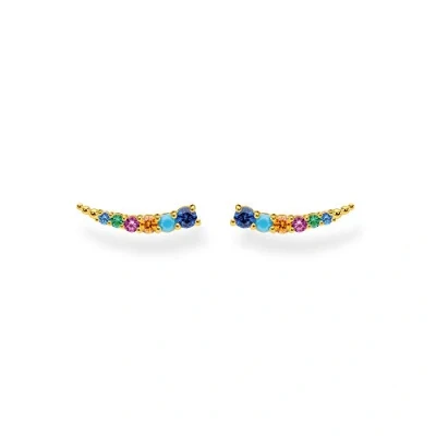 Bild av Thomas Sabo Boucles d&#039;oreilles grimpeur d&#039;oreille pierres de couleur argent plaqué or H2158 488 7