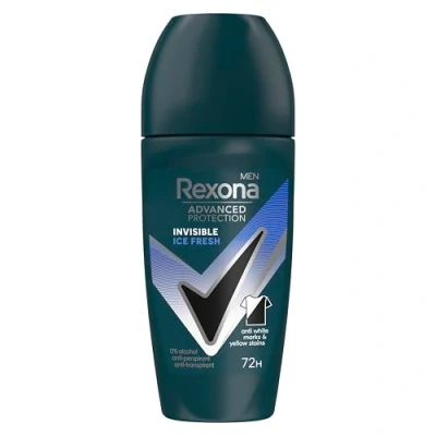 Bild av Rexona Herr Advanced Protection Roll On Antiperspirant Deodorant för män, Invisible Ice 72 timmar med Body Heat Activated teknik, 50 ml