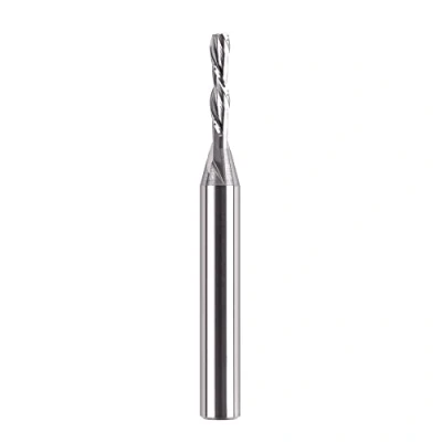 Bild av SpeTool Spiralnutfräsare med 8mm skaft nedåtgående skärning 4mm skärddiameter 20mm skärplängd routerbit spiralfräsare spårfäsare skaftfräsare CNC fräsare för övre fräs träfräsare långborrfres trä