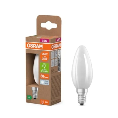 Bild av OSRAM LED lampa stearinljus matt E14 1,2W 4000K 255lm