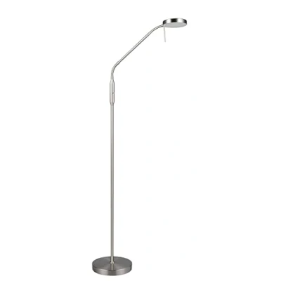 Bild av Reality Leuchten LED uppladdningsbar golvlampa Moreno, matt nickel, CCT, dimbar