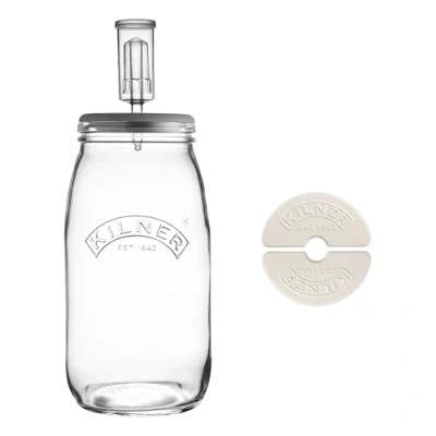 Bild av Kilner Create &amp; Make Fermenteringsset för Enkel Hållbarhet av Grönsaker, i 3 Liter Glas med Trädgårdslock