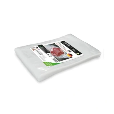 Bild av CASO Sigillkantspåse 20 x 30 cm, 90 mμ, 100 stycken, uteslutande för kammarvakuumförpackare, slät yta, stabil svetssöm, BPA fri, sous vide, tillverkad i Tyskland