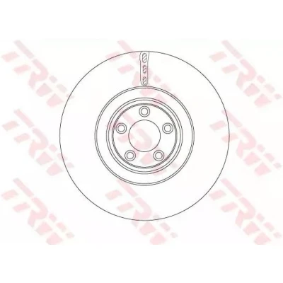 Bild av TRW DF6651S Disque de frein 380 36 5 108 ventilé peint JAGUAR: XF Berline, XK Coupe, XJ Berline