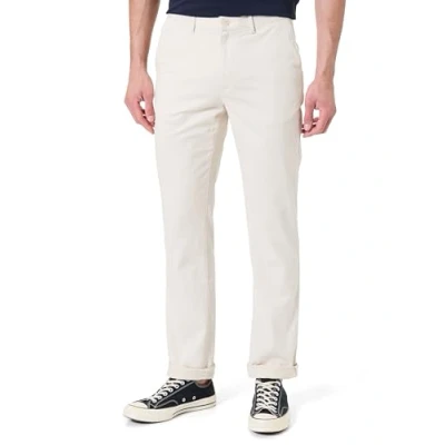 Bild av Tommy Hilfiger herr Denton Satin rak passform chinos, Beige (tidningspapper), 33W x 30L
