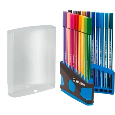 Bild av STABILO Pen 68 ColorParade 6820 031 04 Tuschpennor, Flerfärgad, Paket med 20