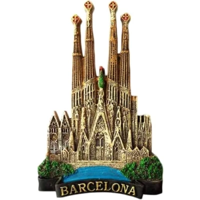 Bild av MUYU Magnet Barcelona Spanien souvenir 3D kylskåpsmagnet, hem och kök dekoration kylskåpsmagnet