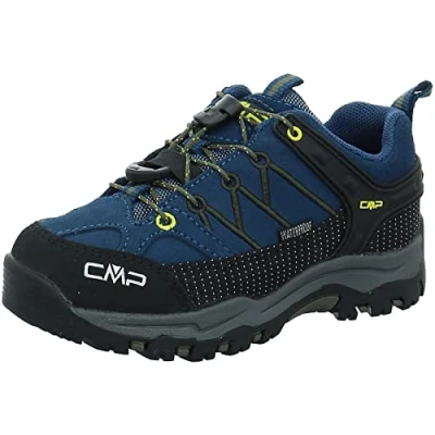 Bild av CMP Kids Rigel Low Trekking Shoes WP blandade barn vandringsskor, Blått bläck gul, 28 EU, gult bläck, EU