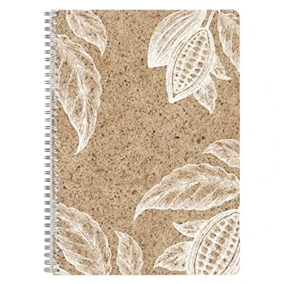 Bild av Clairefontaine 83544C Un Cahier à Spirale Couverture papier base de coques cacao A4 21x29,7 cm 148 Pages Lignées avec Marge ivoire 90g 3 visuels, livraison aléatoire