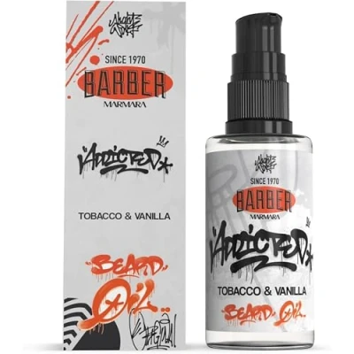 Bild av Barber Marmara Tobacco &amp; Vanilla Beard Oil 50 ml skäggolja för daglig skäggvård från 3 dagars skägg till fullständigt olja män extra glans och jämnhet