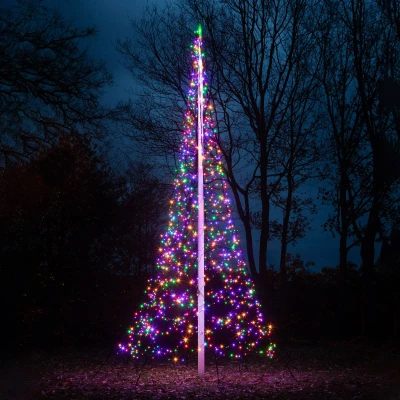 Bild av Fairybell LED julgran Flaggstångsbelysning 6 meter 1200 lampor Varmvitt