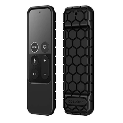 Bild av Fintie skyddsfodral för Apple TV 4K/HD Siri fjärrkontroll (första generationen) honungskam lätt halkfri stötsäkert silikonskydd 4K 5:e/4:e generationen fjärrkontroll,
