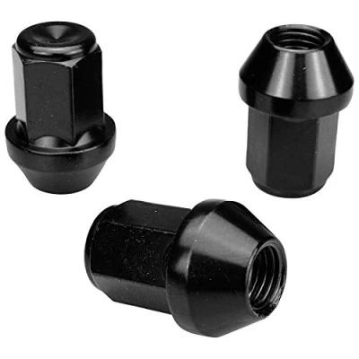 Bild av 20 st svarta hjulmuttrar M14 x 1,5 34 I koner för legerade fälgar diameter D = 24 mm SW 19