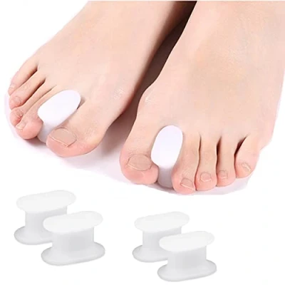 Bild av feifanshop 4 x tåavskiljare Hallux valgus silikon tåskydd tåkorrigering tåseparator Tåspridare