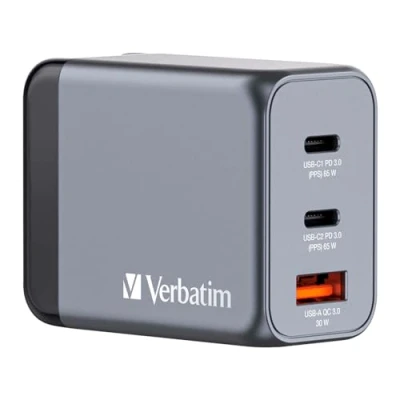 Bild av Laddare 65 W med 2 x USB C® PD W/1 A QC 3.0 (EU/UK/US)