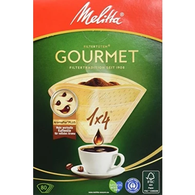 Bild av Melitta 6659462 80 Filter för Kaffebryggare, Brun, Paket med stycken