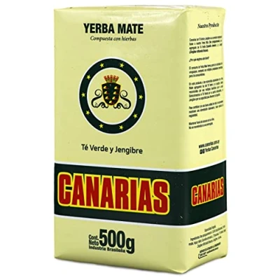 Bild av 🌿Yerba Mate Canarias Verde Jengibre 0.5 kg + Presentprov (40g):🧉Rik på antioxidanter och vitaminer, påskyndar ämnesomsättningen, utan socker!