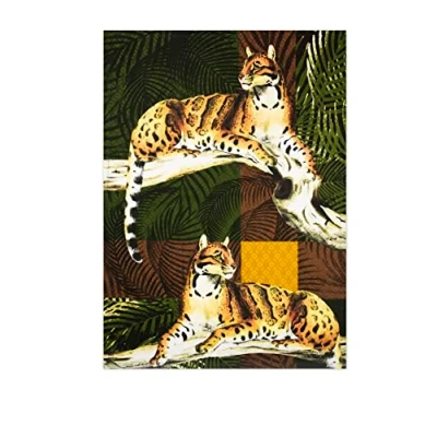 Bild av Excelsa Leopard kökshandduk, 100% bomull, Cm. 70 x 50, med knapphål