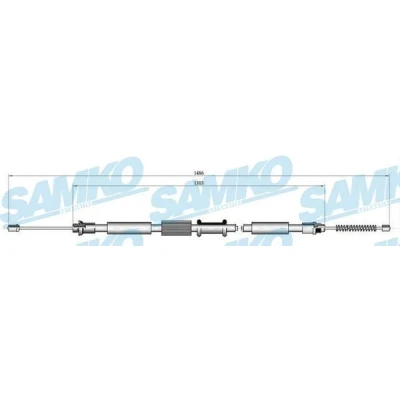 Bild av LPR C0658B Câble De Frein 1480/1310 à tambour, Disques / tambour FIAT: Punto I 3/5 portes, Cabriolet