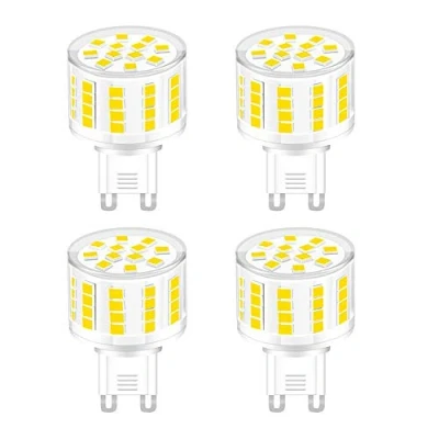 Bild av G9 5W LED glödlampor, inget flimmer, ingen dimbar, 5 W motsvarar 50 halogenlampor, 500 lm, 6 000 K dagsljus vit, AC220 240 V, energibesparande 360 strålvinkel, 4 pack (kallvit)