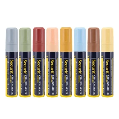 Bild av Securit kritstift bredd (715 mm) sorterade jordfärger (8 pack)