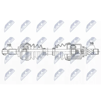 Bild av Drivaxel renault Kadjar (ha_, Hl_), framaxel vänster, kadjar, 391013552R, 391019232R