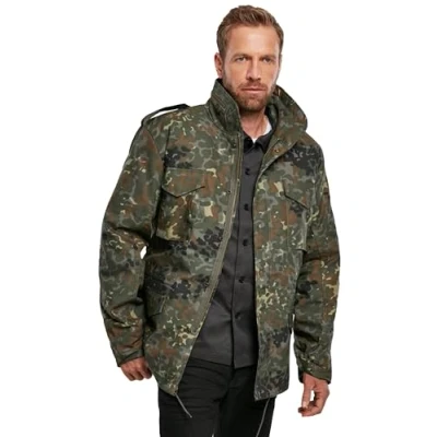 Bild av Brandit Individual Wear M 65 Classic Field Jacket för män vattenavvisande, med avtagbar innerjacka och huva krage, Flecktarn, 4XL