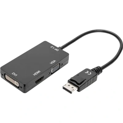 Bild av DIGITUS DisplayPort 3in1 Adapter DP/HDMI+DVI+VGA