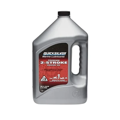 Bild av Quicksilver 858022QB1 Premium 2 takts motorolja utombordsmotorer, PWC, snöskotrar, motorcyklar och motorsågar 4 liter