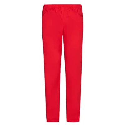 Bild av MISEMIYA Byxor Unisex Elastisk midja Arbets Uniform Klinik Sjukhus Veterinärrengöring Hygien GÄSTVÄRD Ref.8312, Röd, L