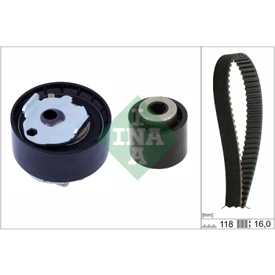 Bild av INA 530 0852 10 Kit de distribution 118 PEUGEOT: 208 I 3/5 portes, 308 II 2008 Break, CITROËN: C3 II, C4 5 DS3 3 portes