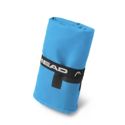 Bild av HEAD Active mikrofiberhandduk med elastisk, lätt, snabbtorkande gymhandduk, giltig som multifunktionell handduk absorberande badrumshanddukar för resor 70 x 140, enhetsblå