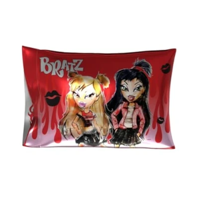 Bild av Franco Collectibles Bratz Beauty Silk Satin Standard vändbart örngott 50 x 76 cm, för hår och hud, (officiell licensierad produkt)