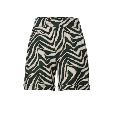 Bild av Street One dam mönstrade paperbag shorts, Pine Grove Green, 44W