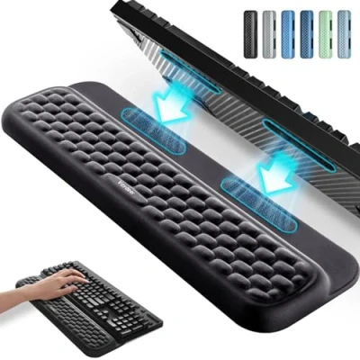 Bild av Vaydeer Handledsstöd för mekaniskt tangentbord, komplett med klistermärken, ergonomisk skrivkudde skrivning på dator, kontor, arbete, hemmaspel, minnesskum
